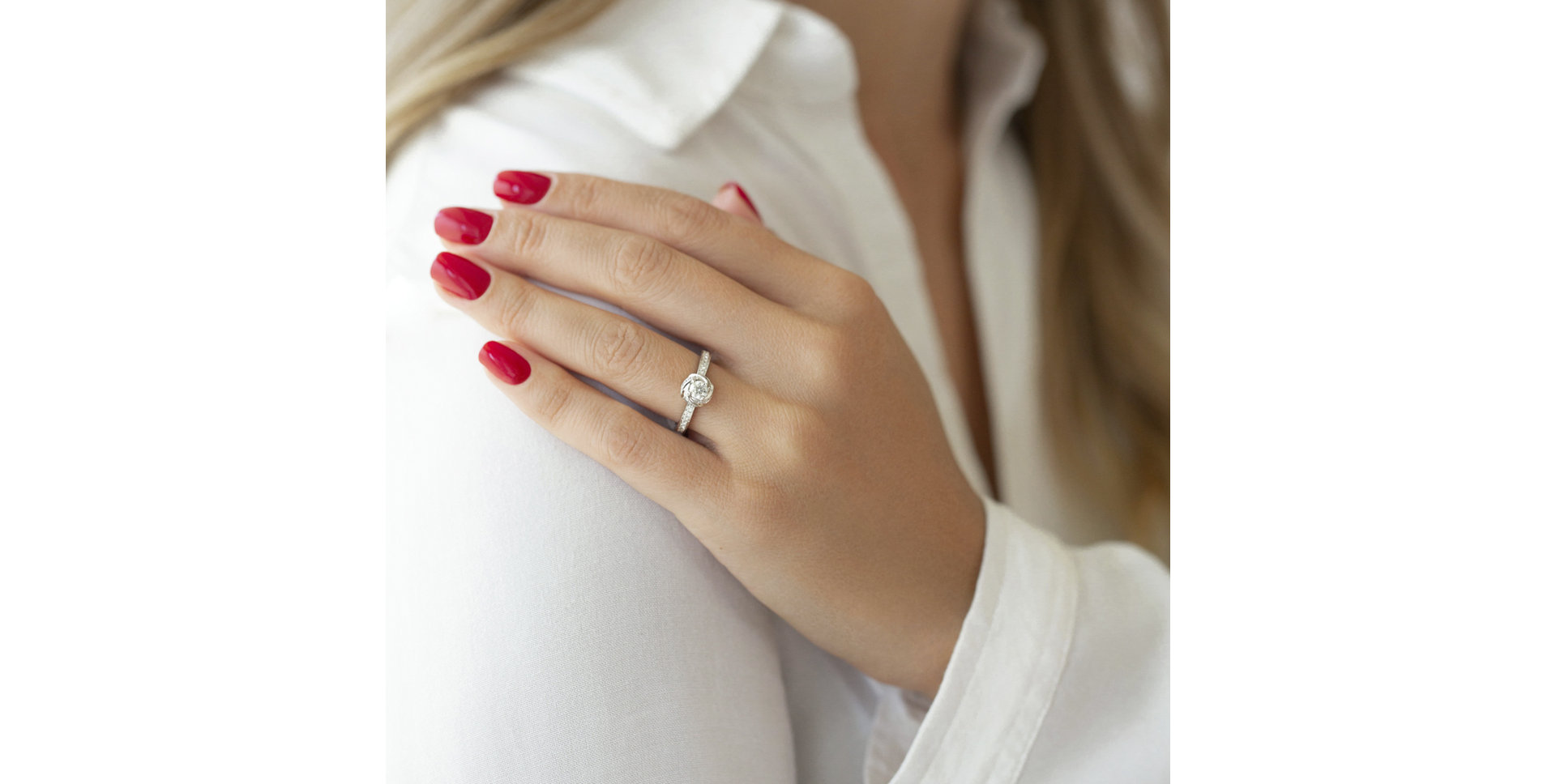 Diamond ring Frozen Rose