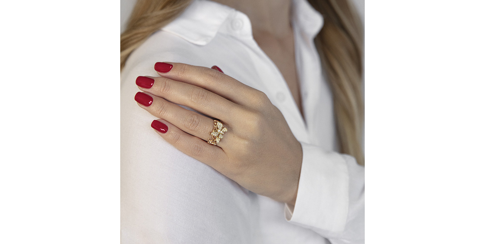 Diamond ring Goldie Butterfly