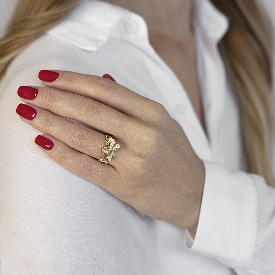 Diamond ring Goldie Butterfly