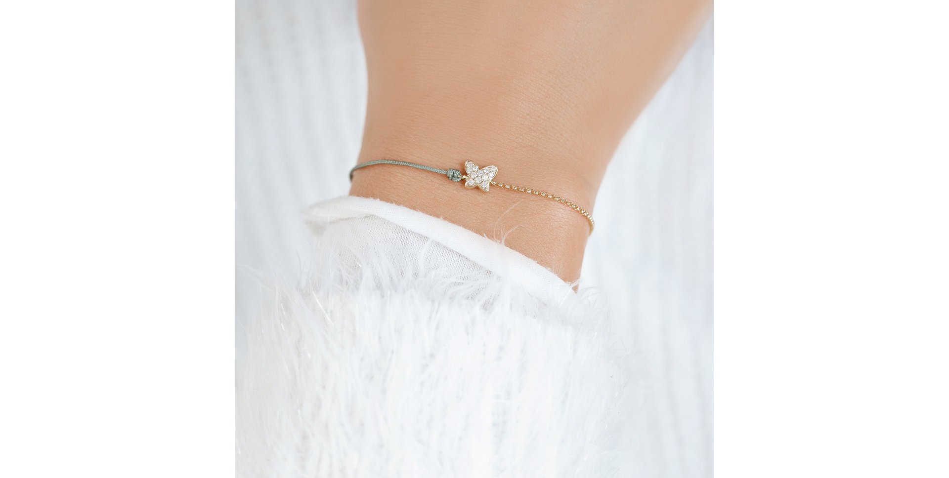 Bracelet with brown diamonds Butterfly Secret