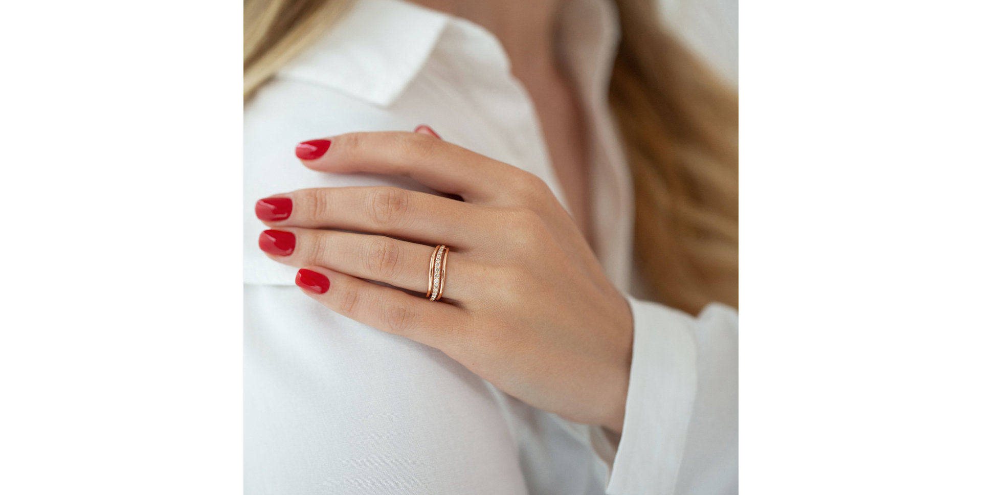 Ring with brown diamonds Charming Fairytale