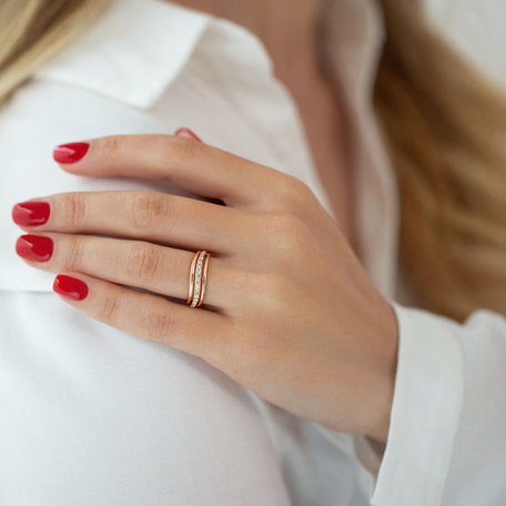 Ring with brown diamonds Charming Fairytale