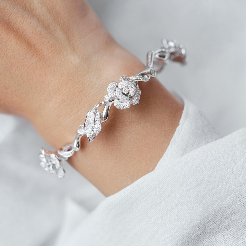 Bracelet with diamonds Flower Morning