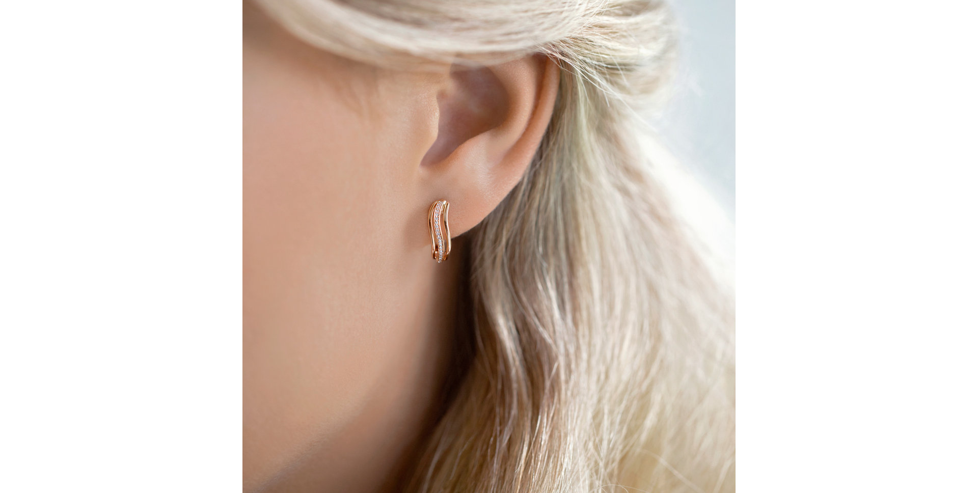 Diamond earrings Sparkling Waves