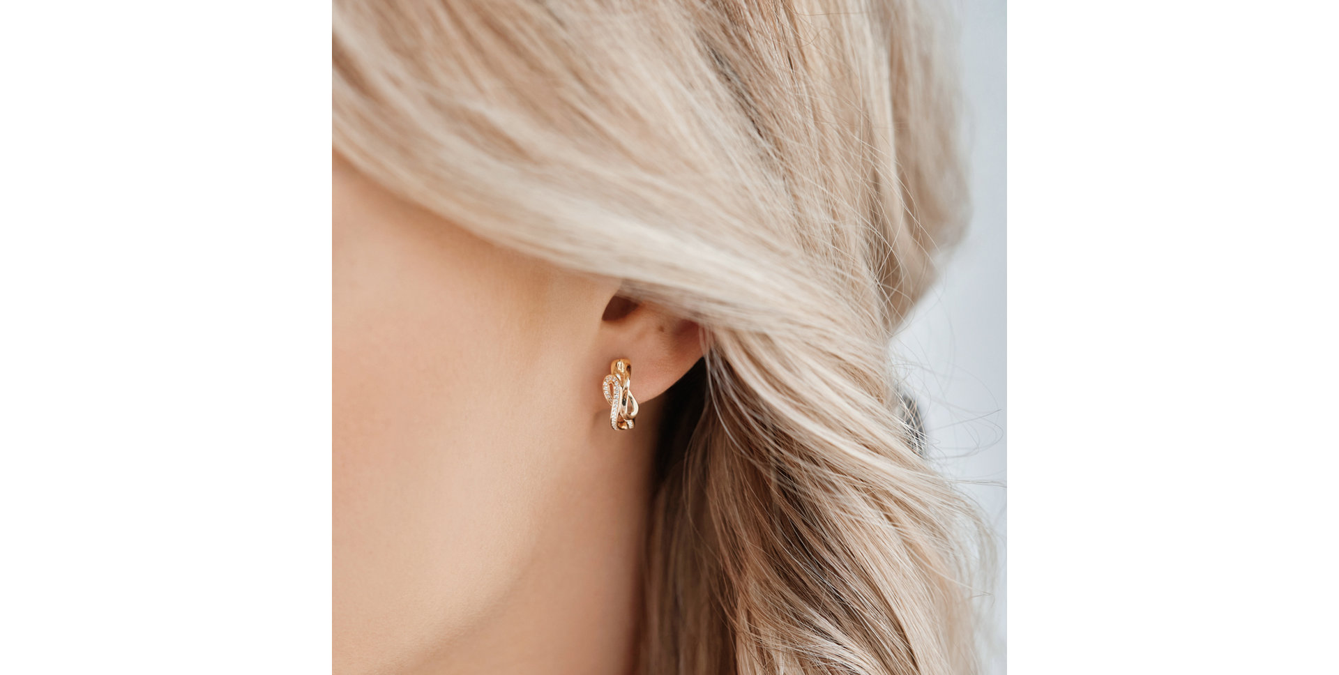 Diamond earrings Double Infinity