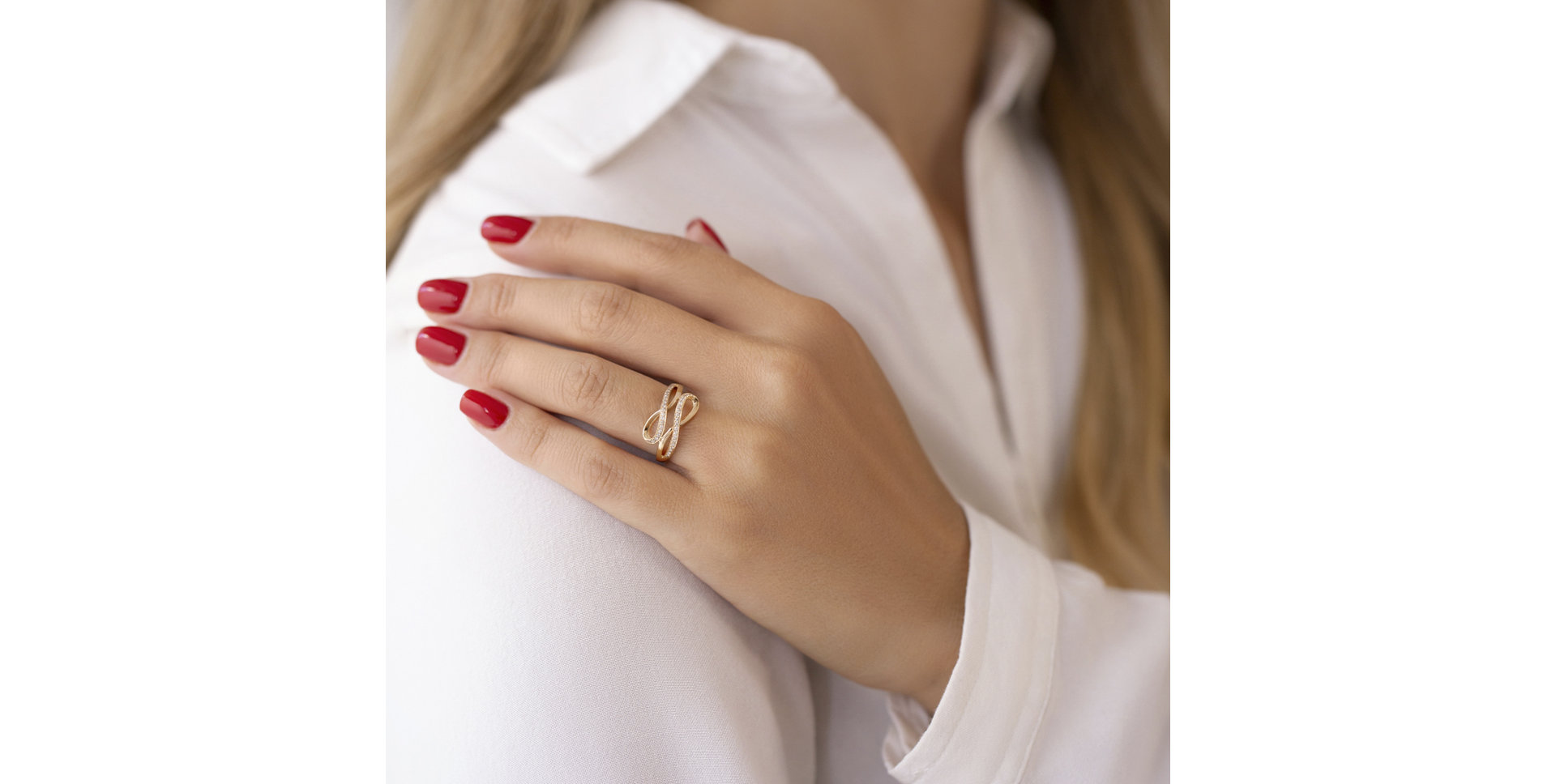 Diamond ring Double Infinity