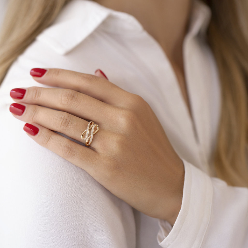 Diamond ring Double Infinity