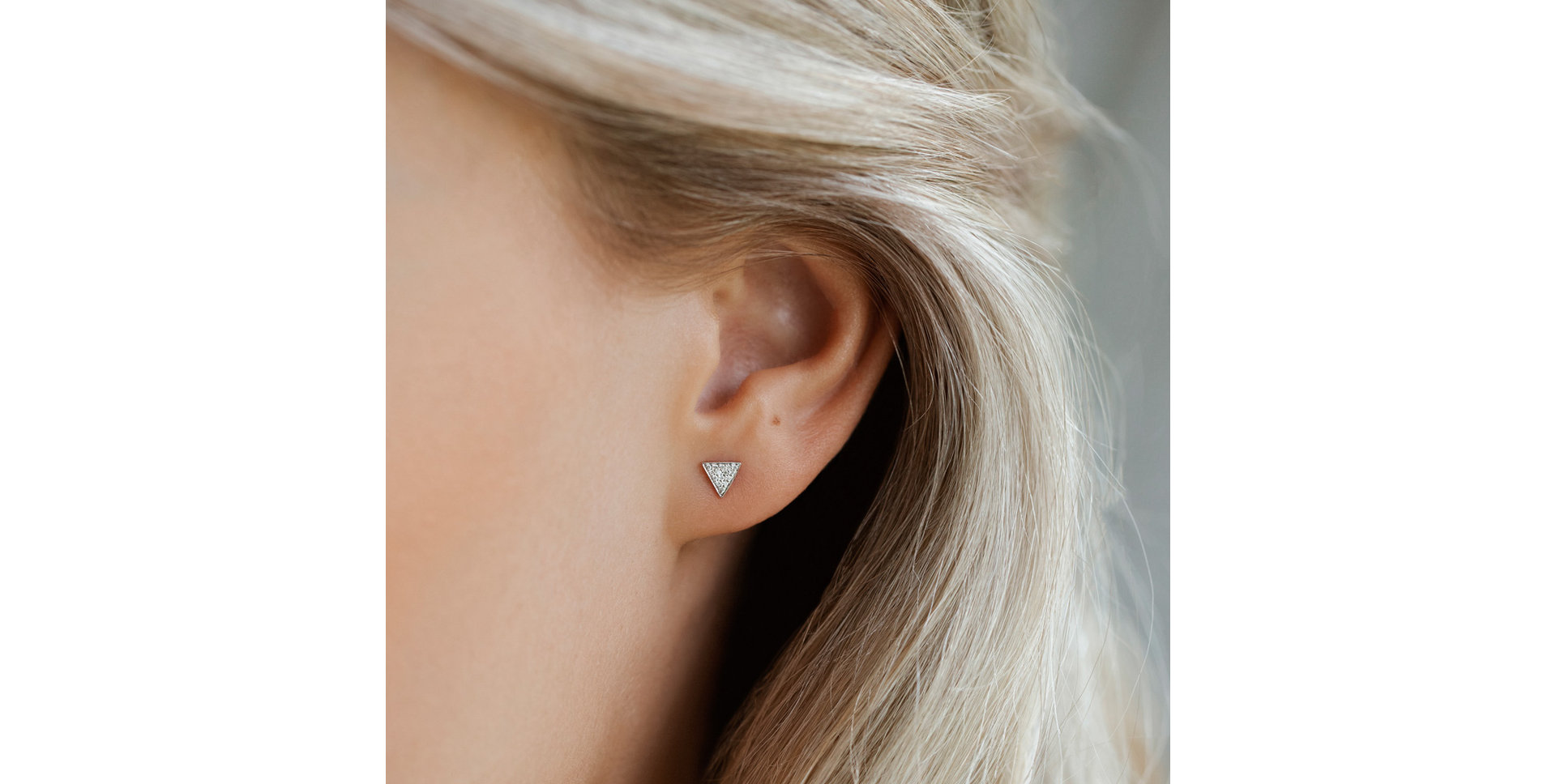 Diamond earrings Glossy Triangle