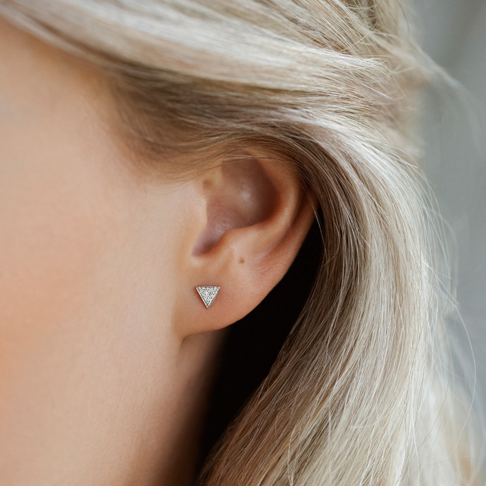 Diamond earrings Glossy Triangle