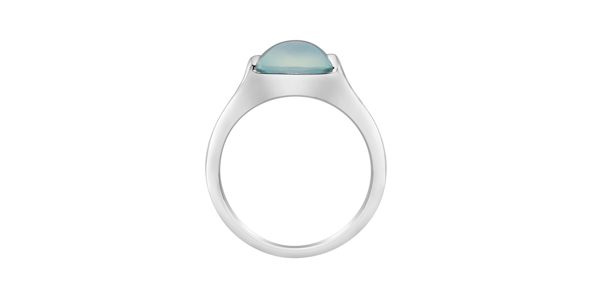 Ring with Turquoise Chalcedony Bonbon