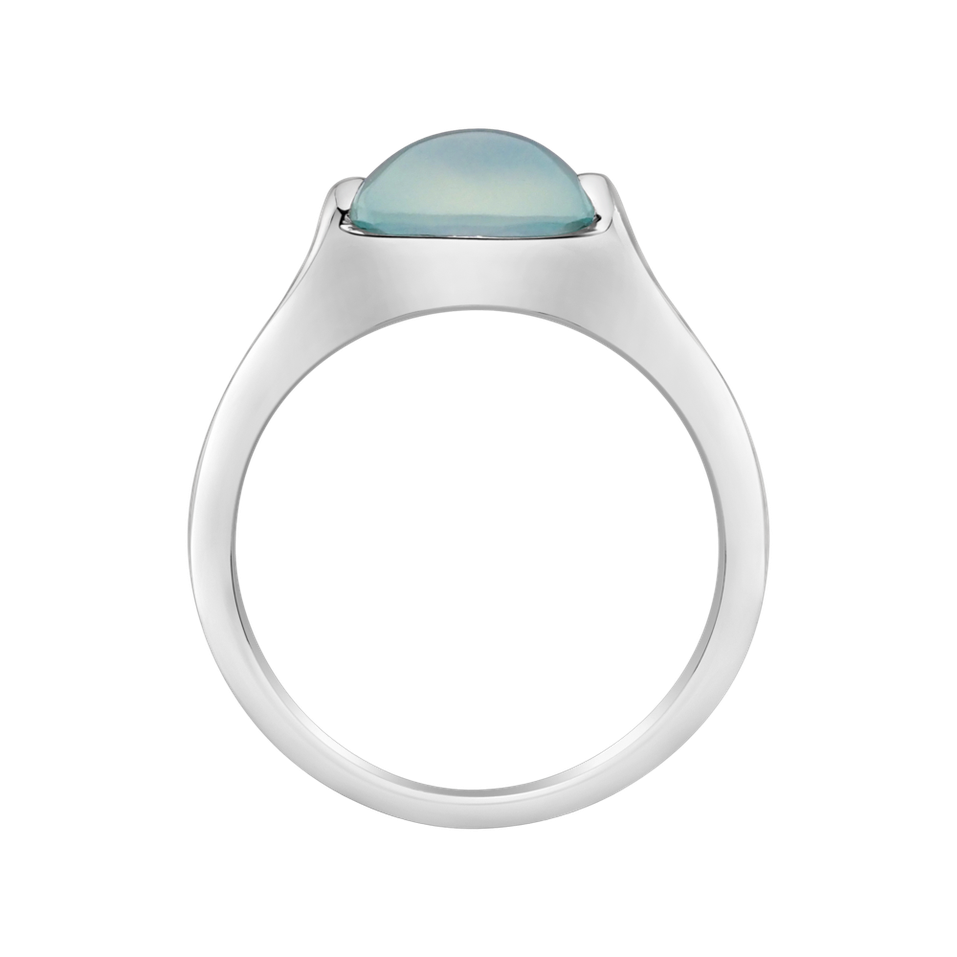 Ring with Turquoise Chalcedony Bonbon