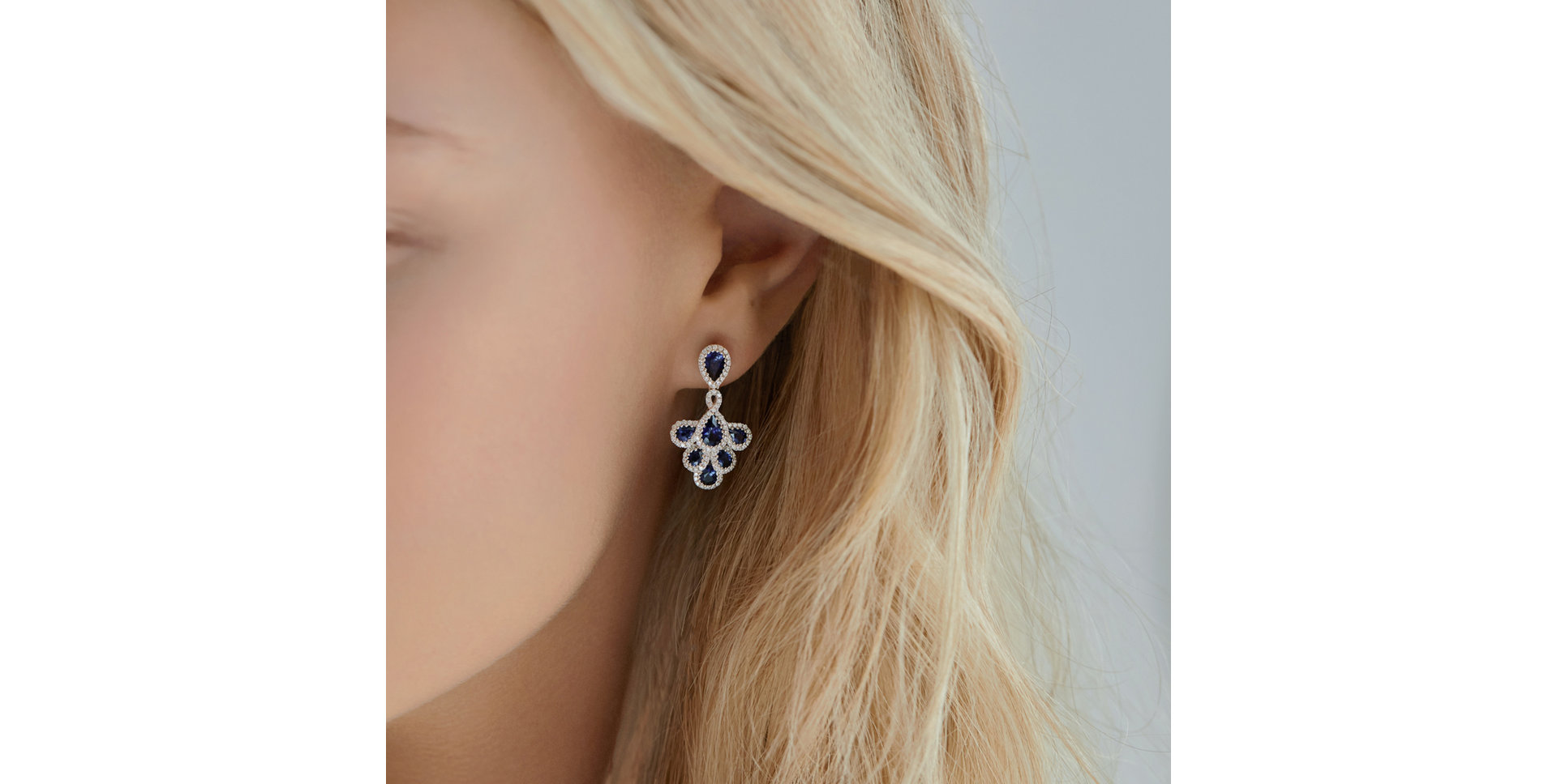 Diamond earrings and Sapphire Aristocrat Grace