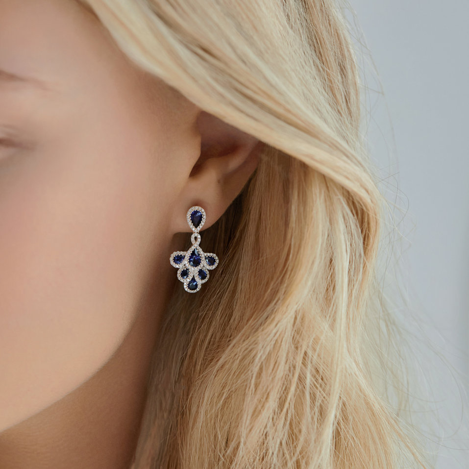 Diamond earrings and Sapphire Aristocrat Grace