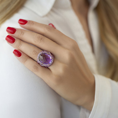 Ring with Amethyst and Sapphire Dream Temptation