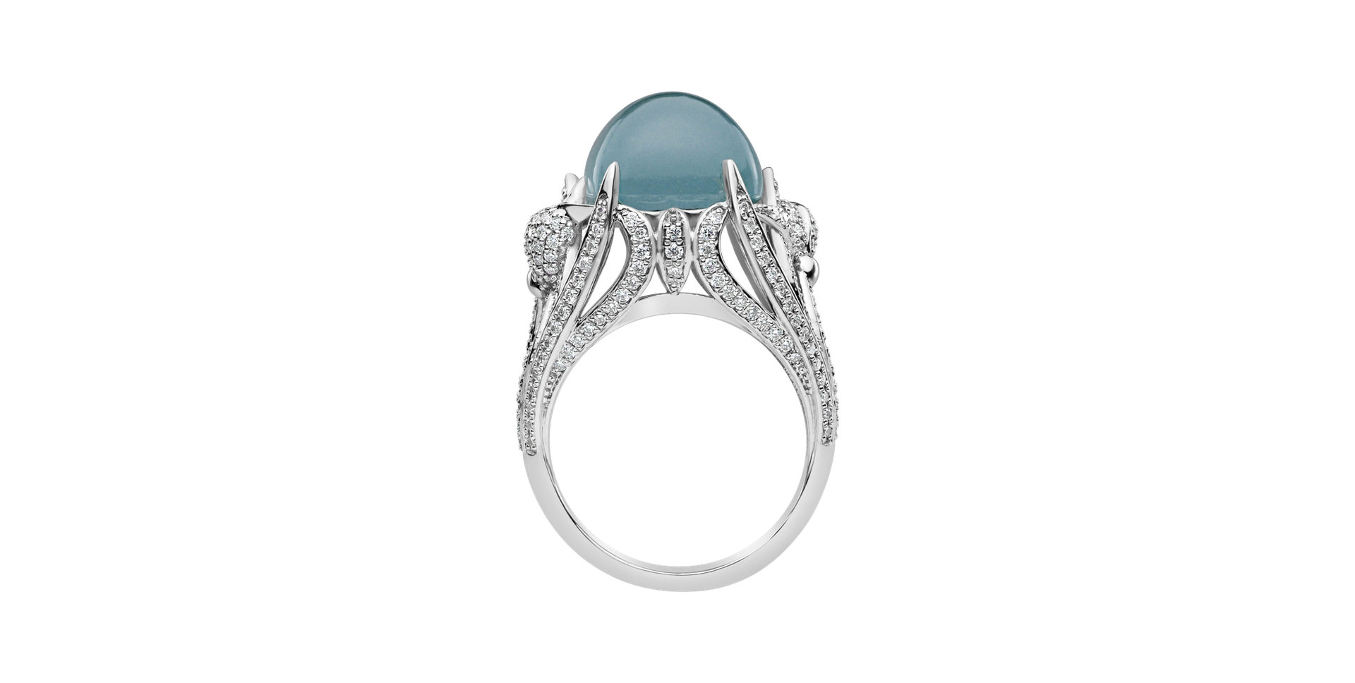 Diamond ring with Aquamarine Fascinating Ladyship