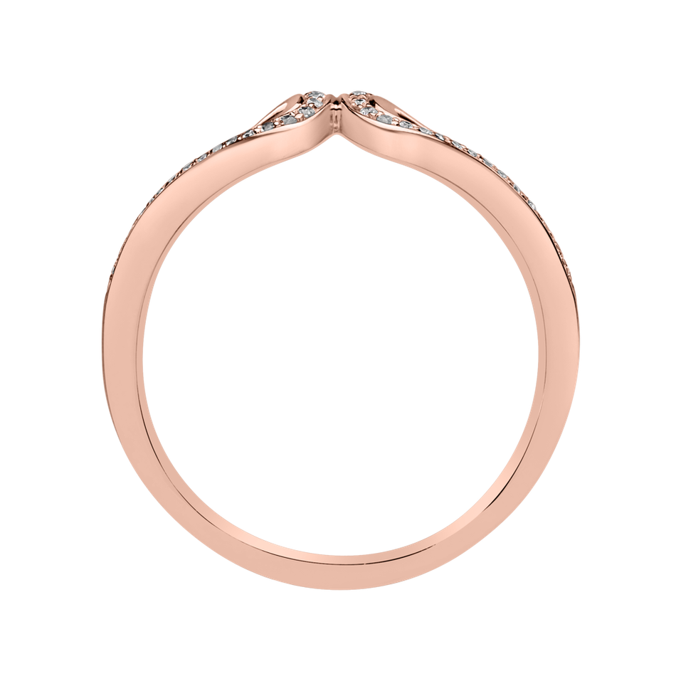 Diamond ring Connected Hearts