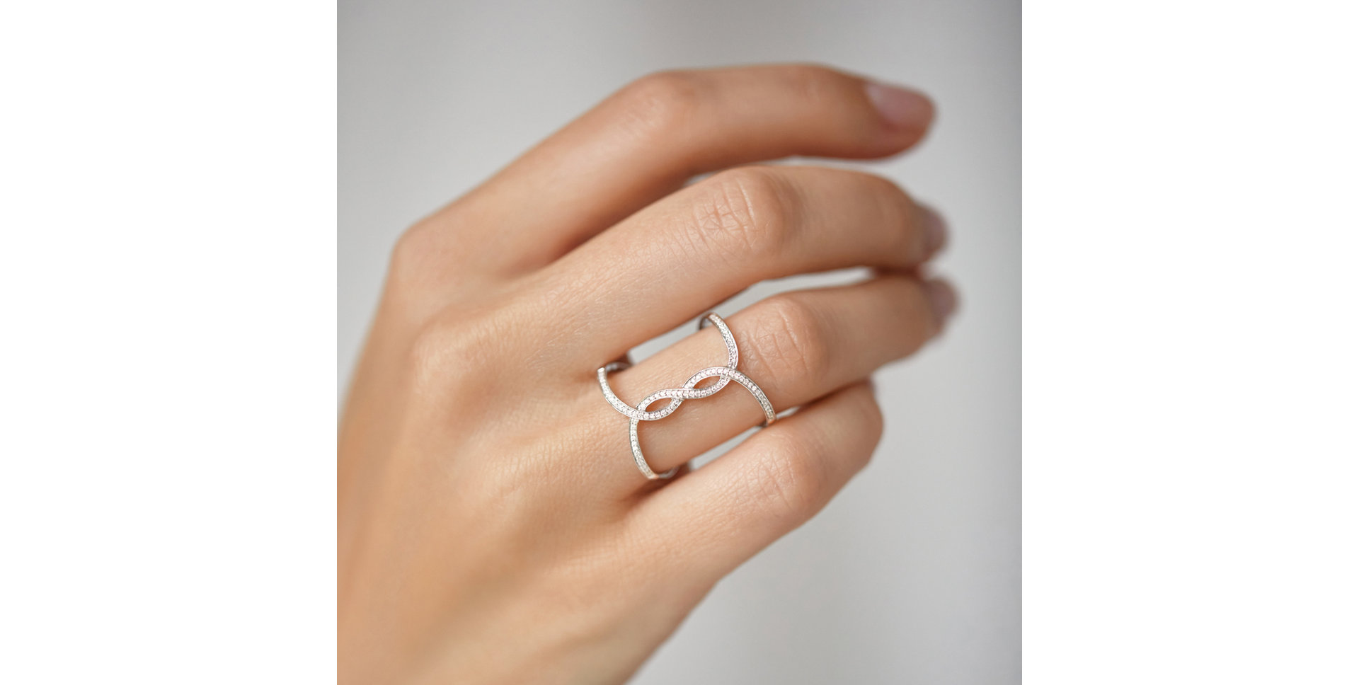 Diamond ring Double Infinity