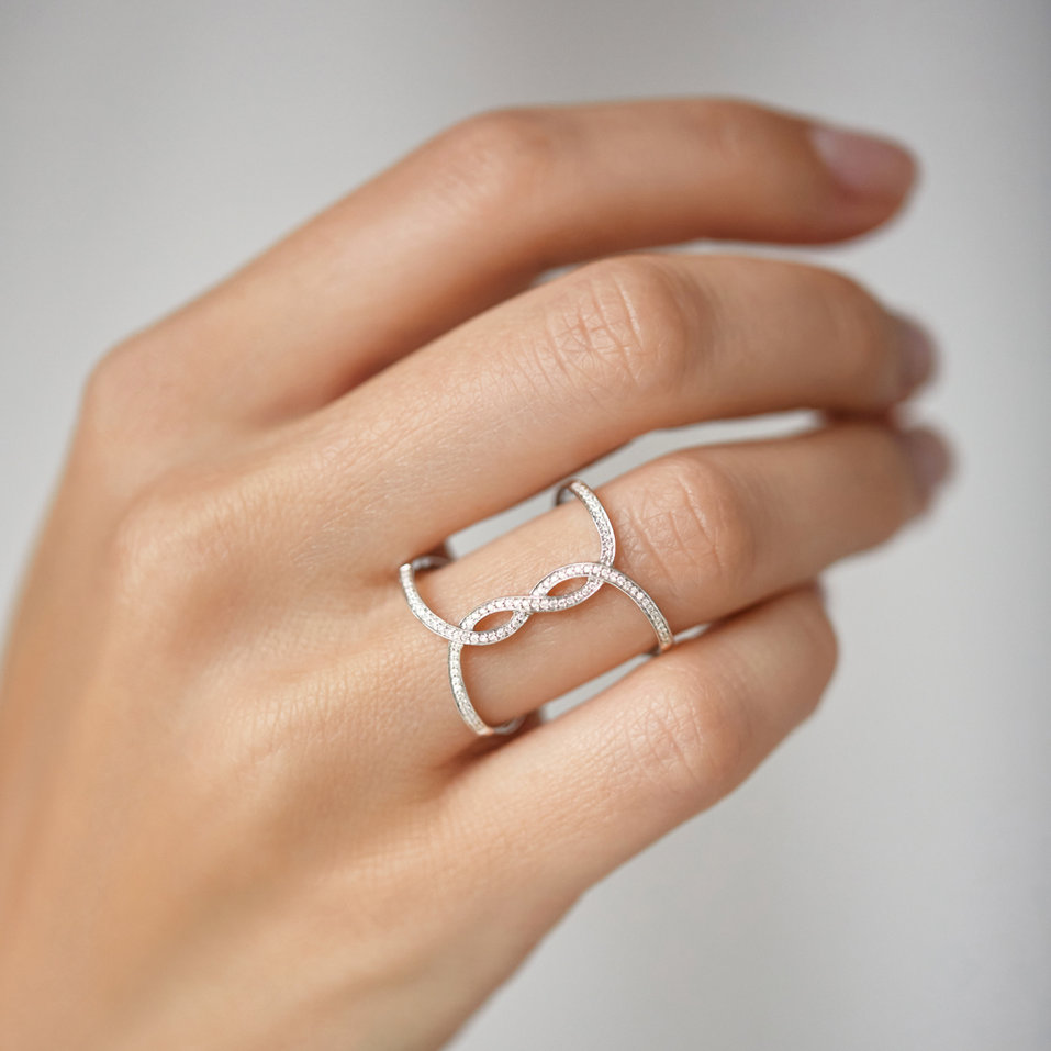Diamond ring Double Infinity