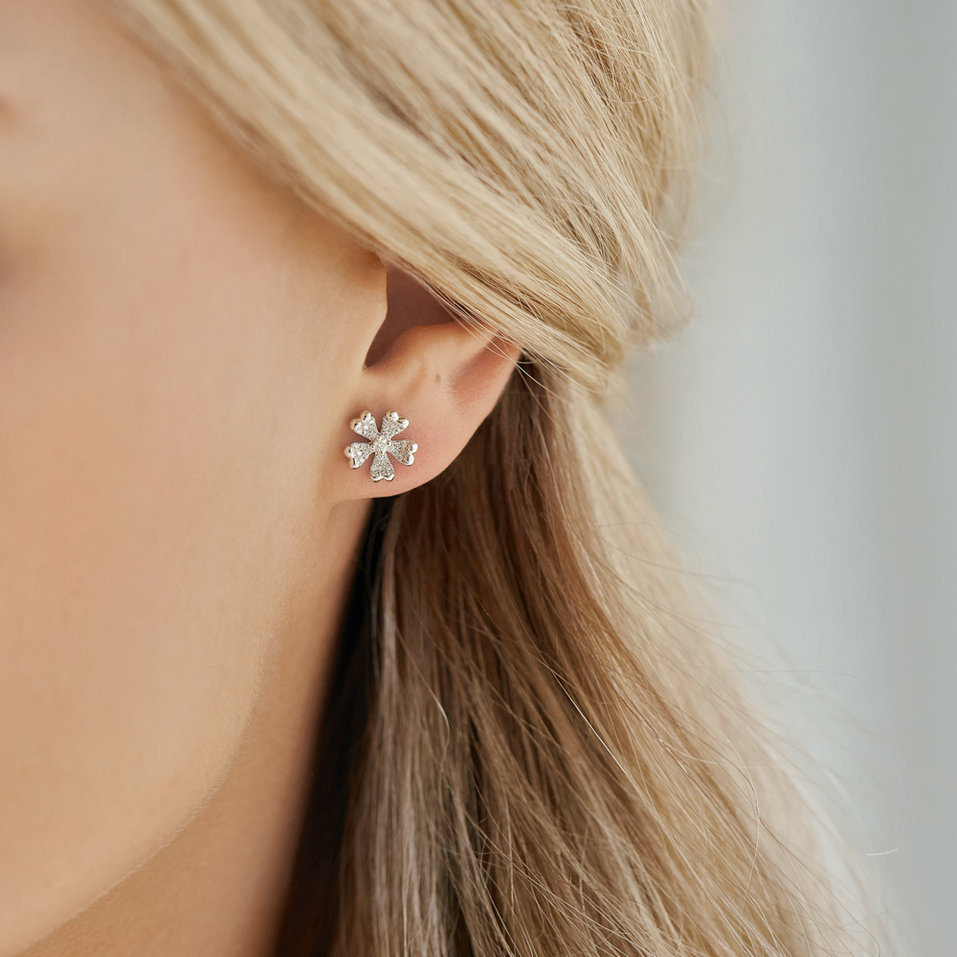 Diamond earrings Shiny Flower