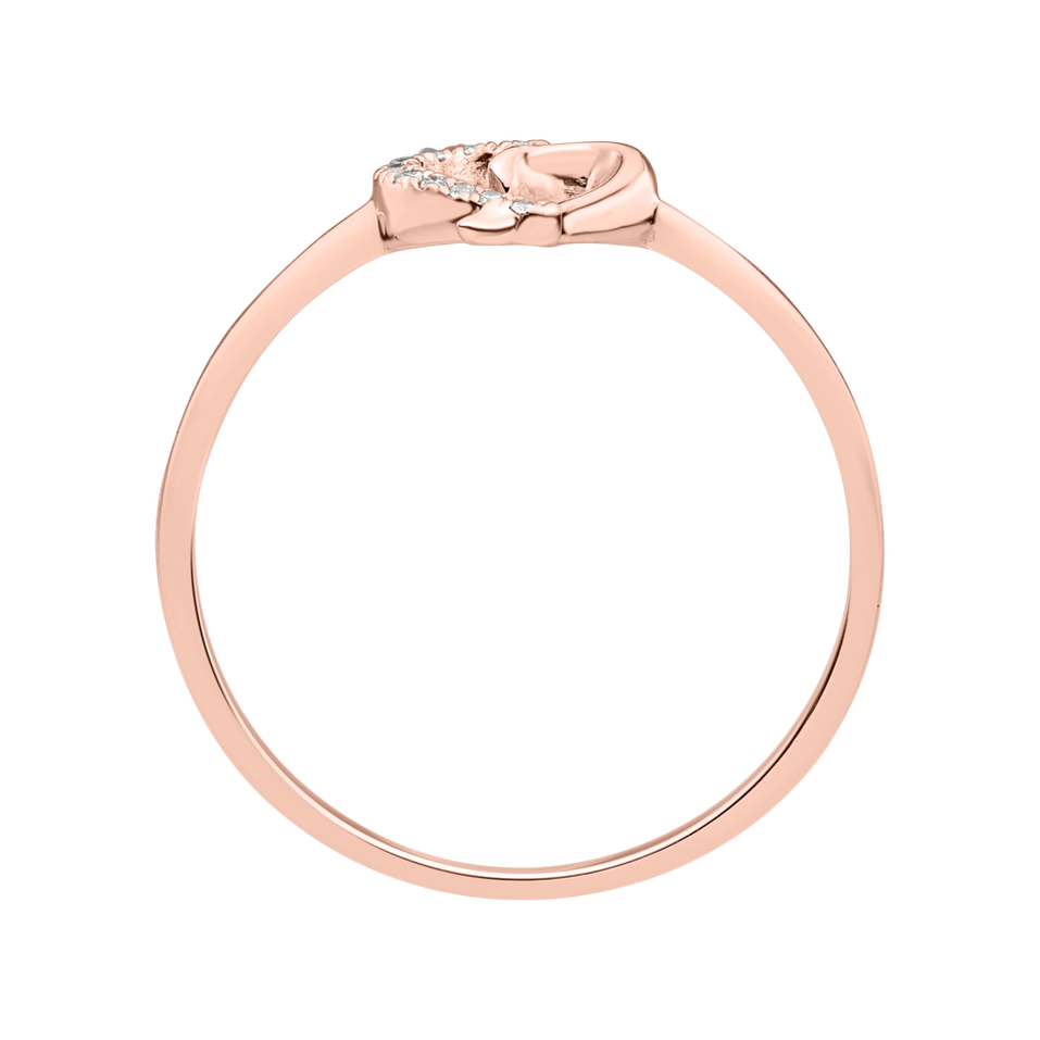 Diamond ring Sparkling Heart