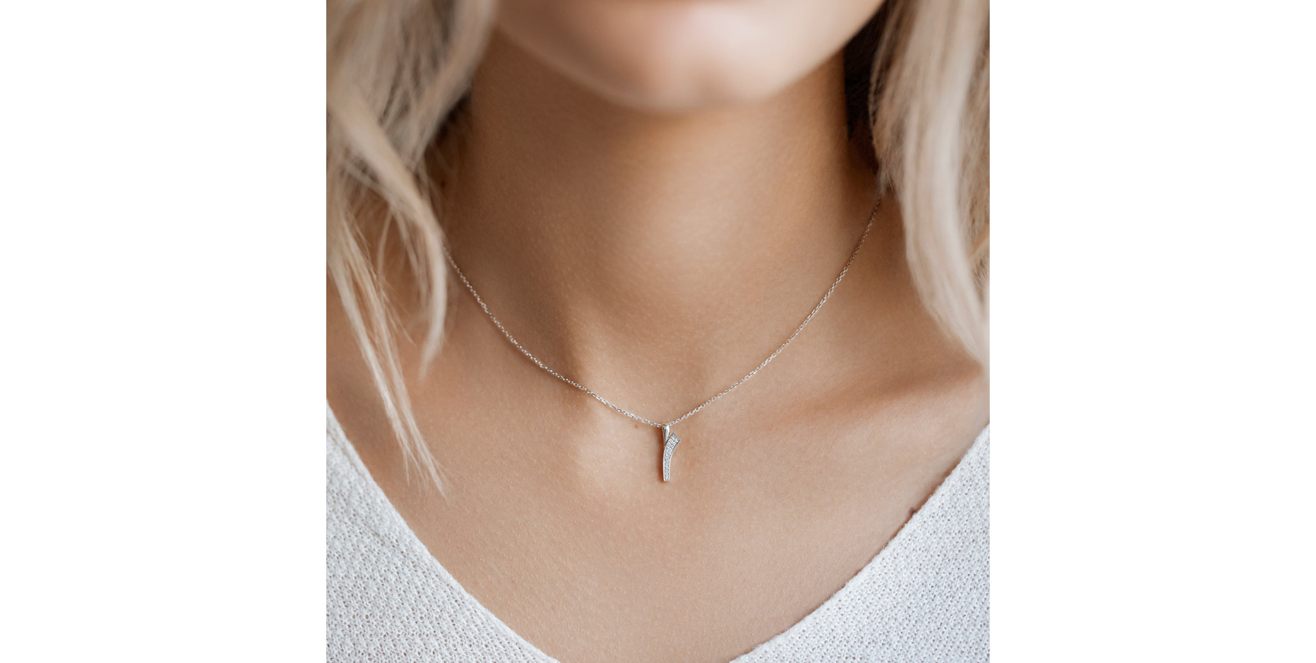 Diamond pendant Brilliant Wave