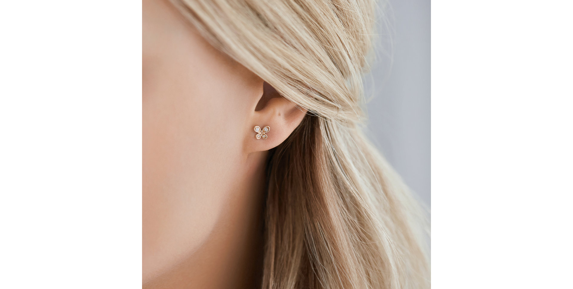 Diamond earrings Butterfly