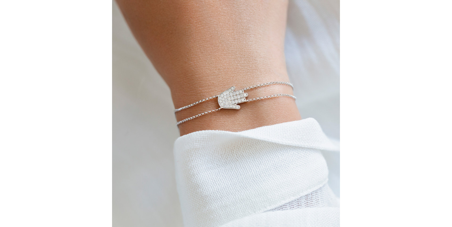 Diamond bracelet Hand of Fatima