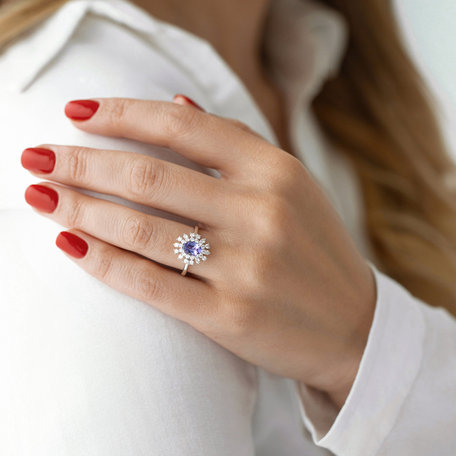 Diamond ring with Tourmalíne Fairytale Goddess