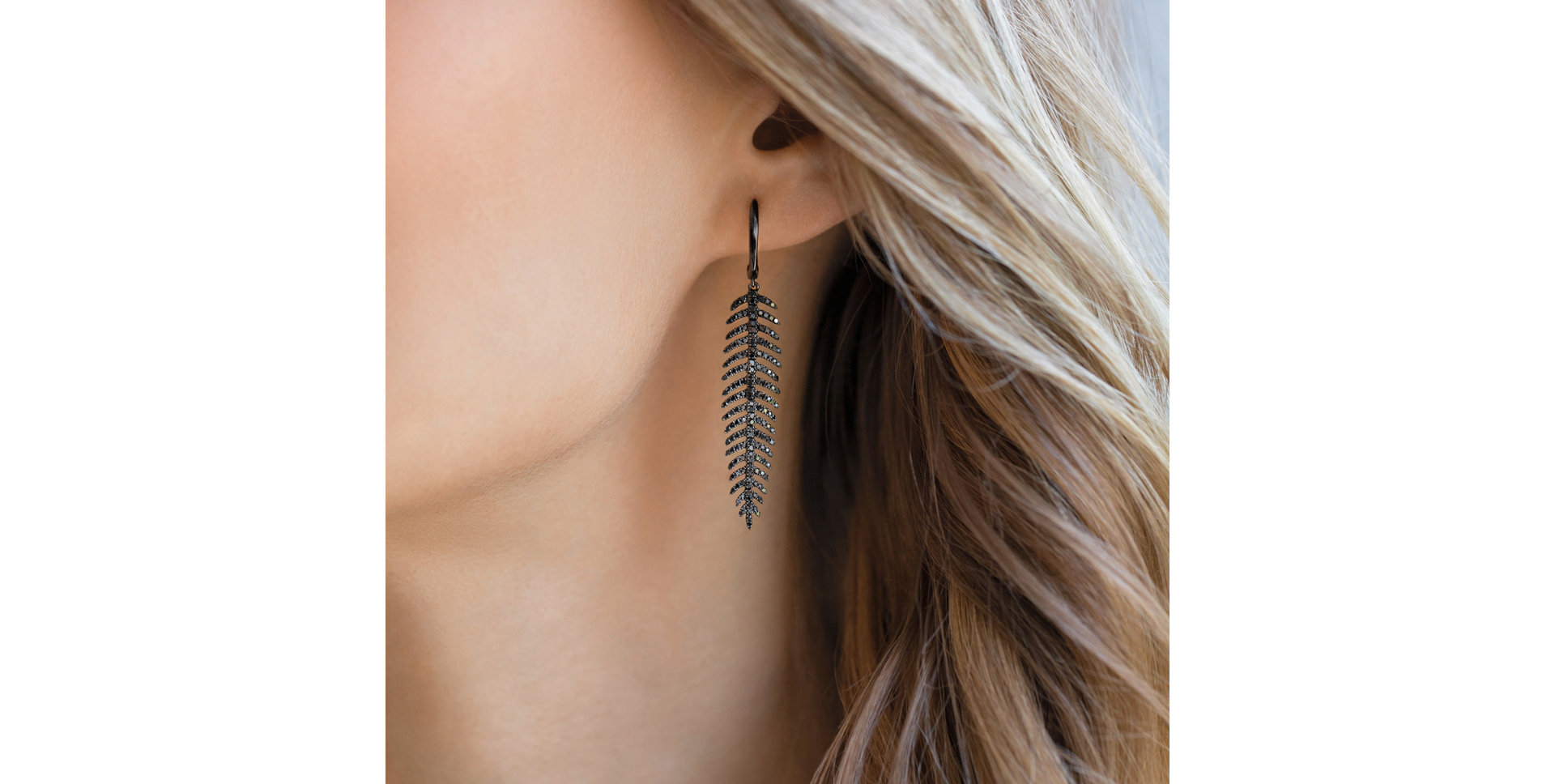 Diamond earrings Galaxy Feather