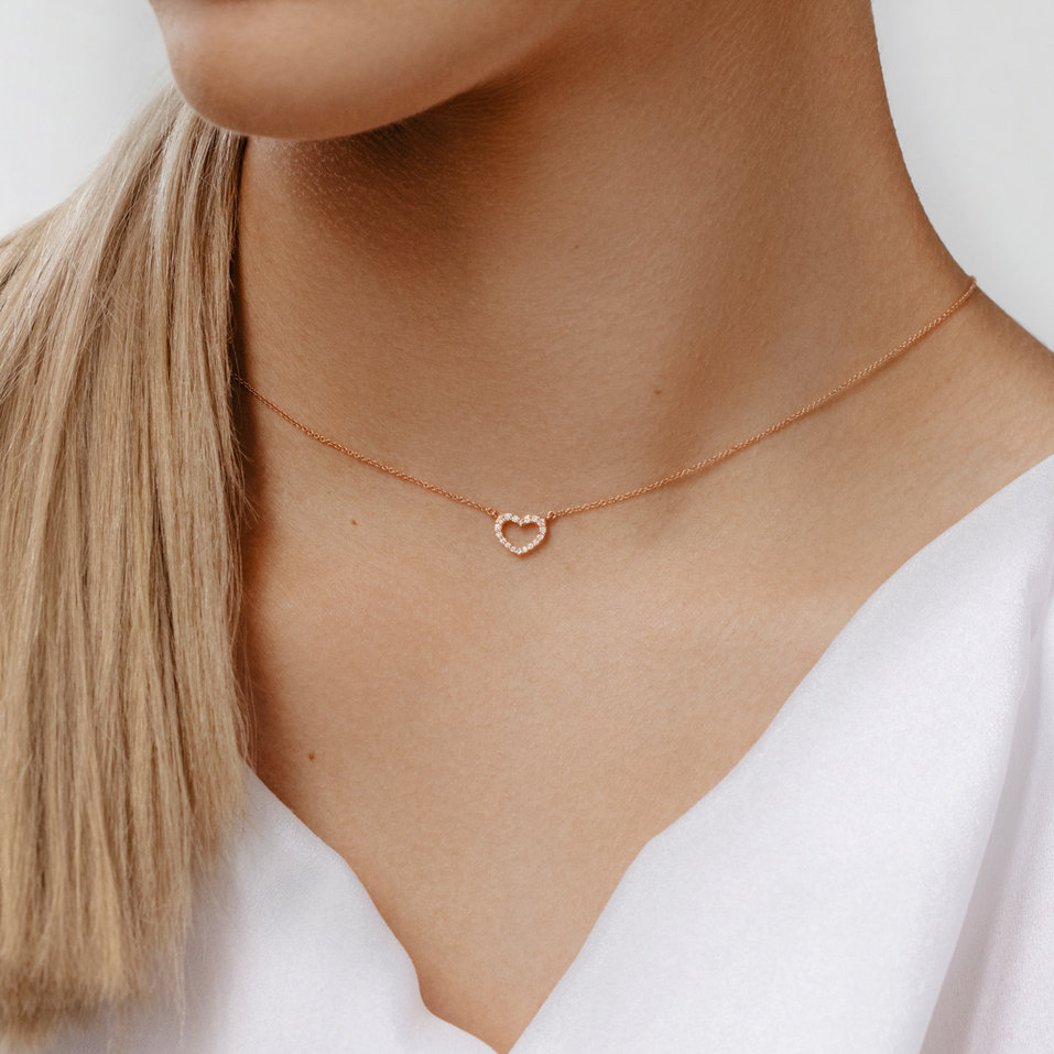 Diamond necklace Precious Heart