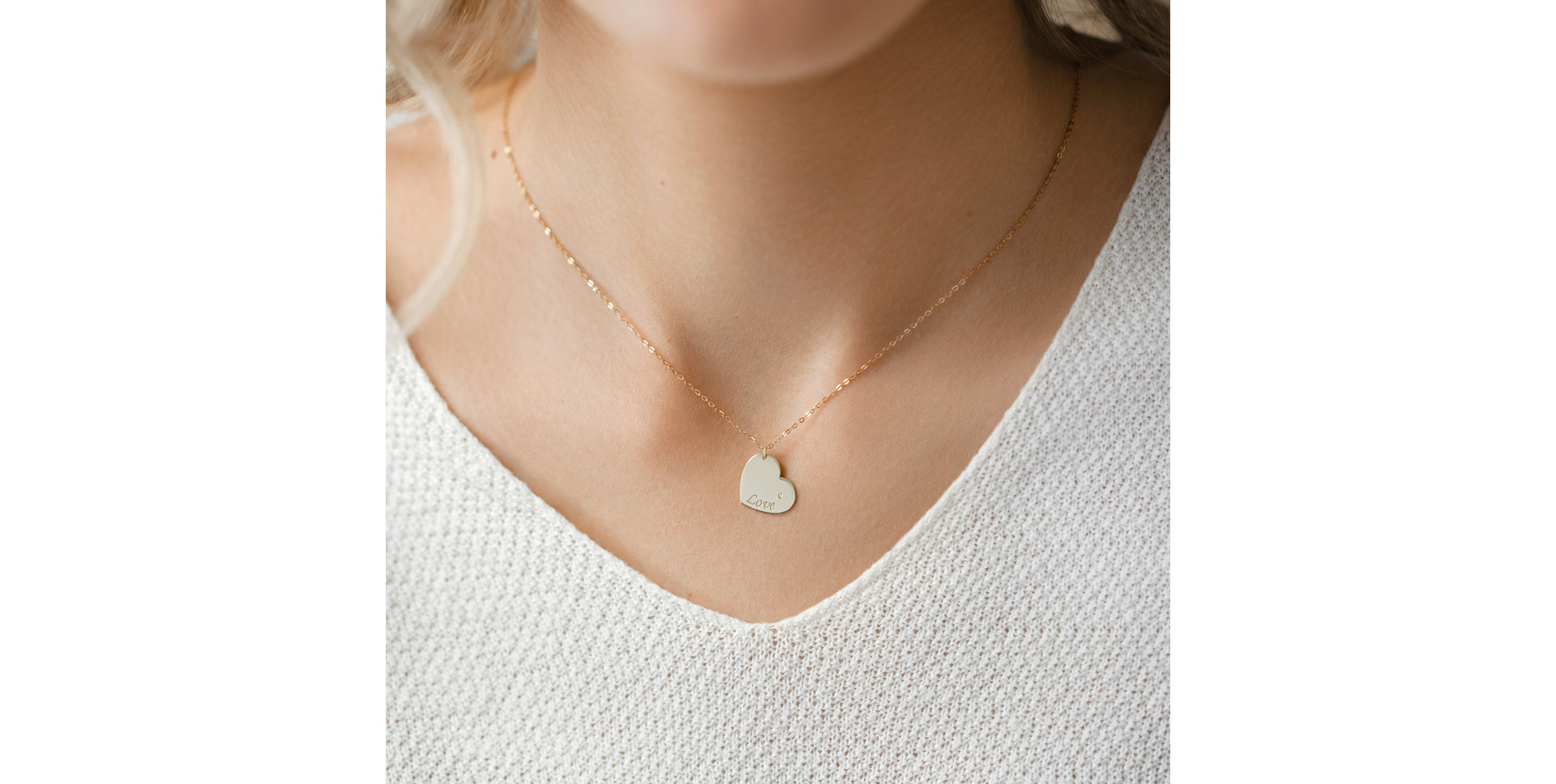 Diamond necklace Amour Heart