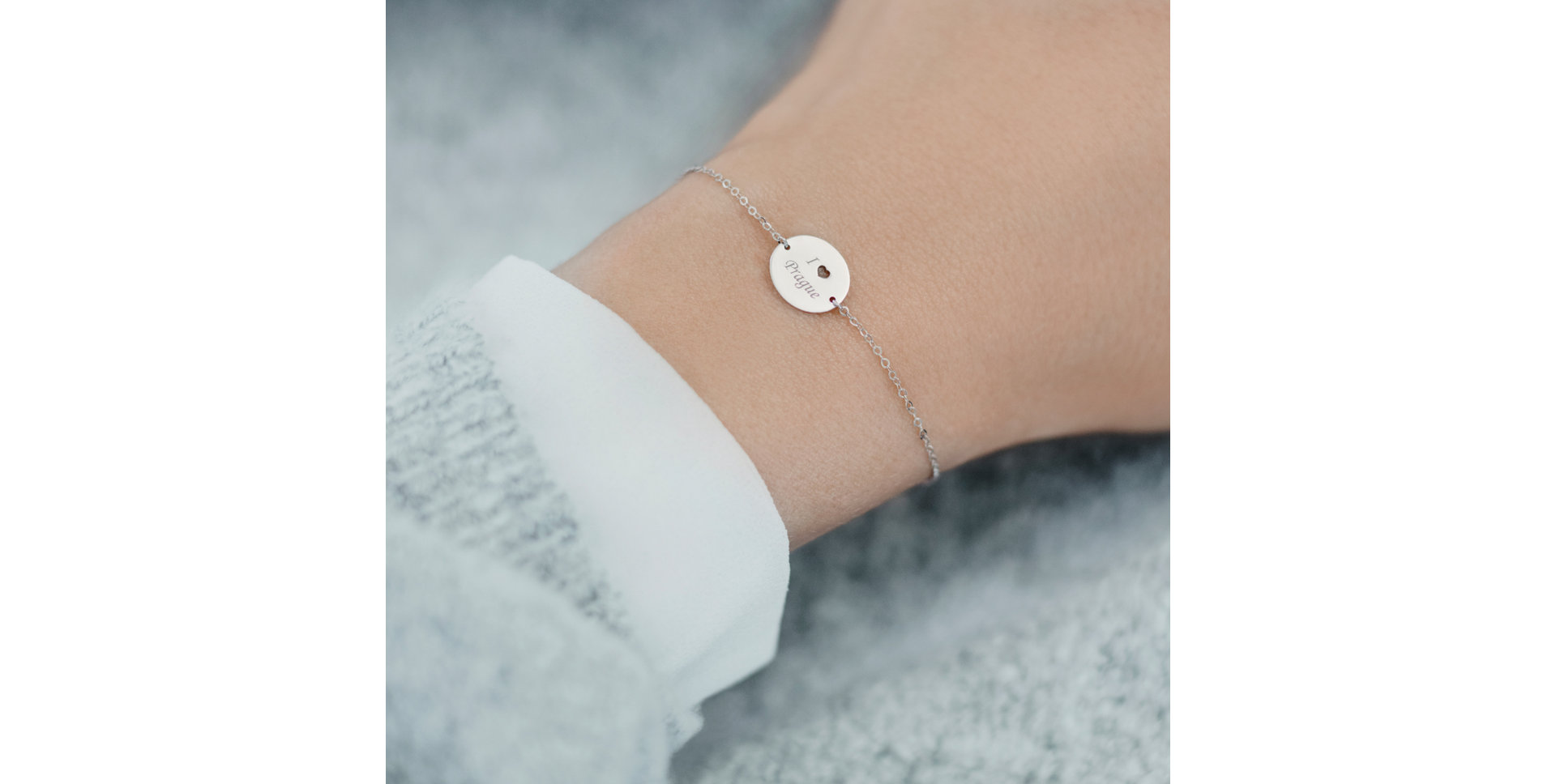 Diamond bracelet I Love Prague