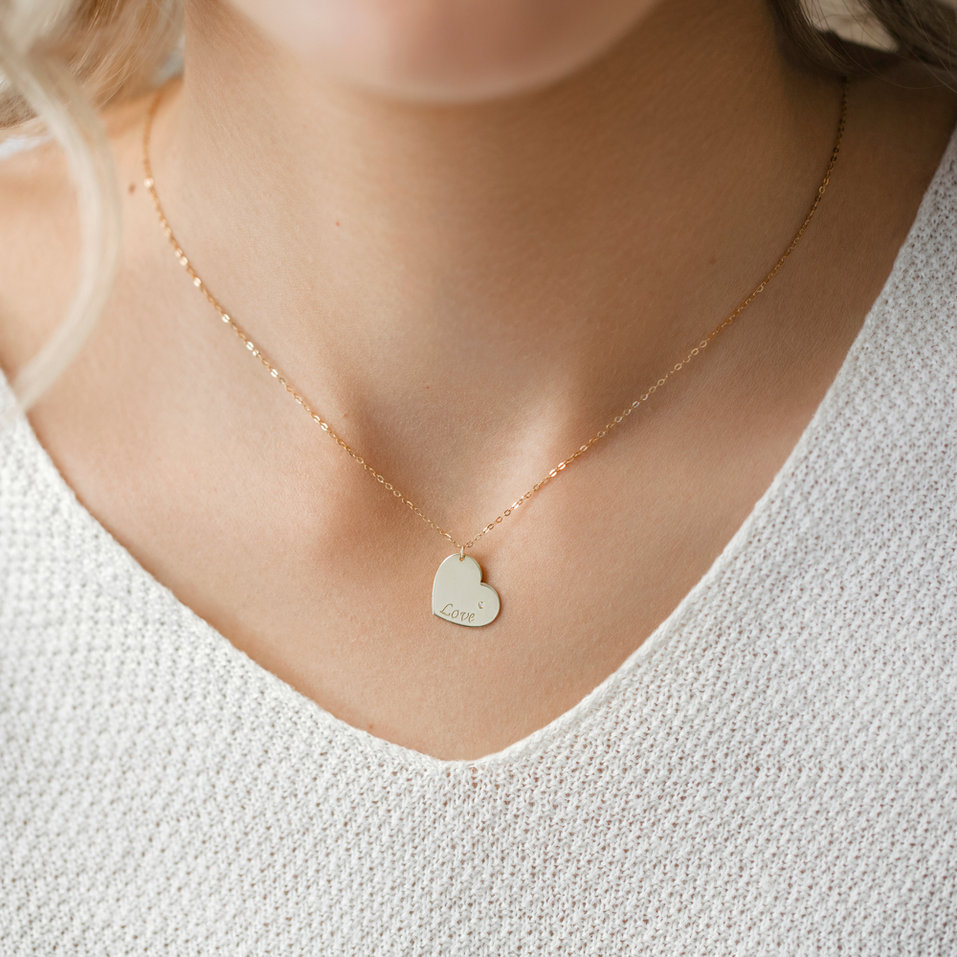 Diamond necklace Amour Heart