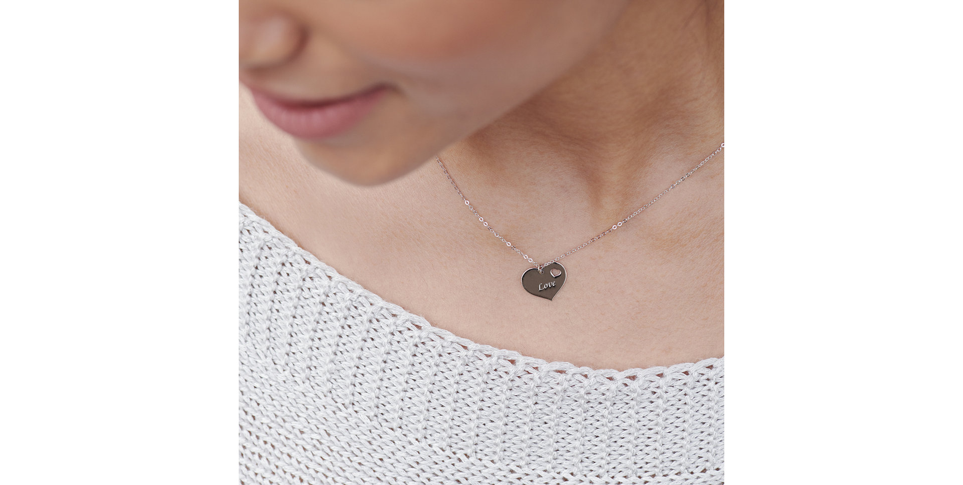 Diamond necklace Double Love