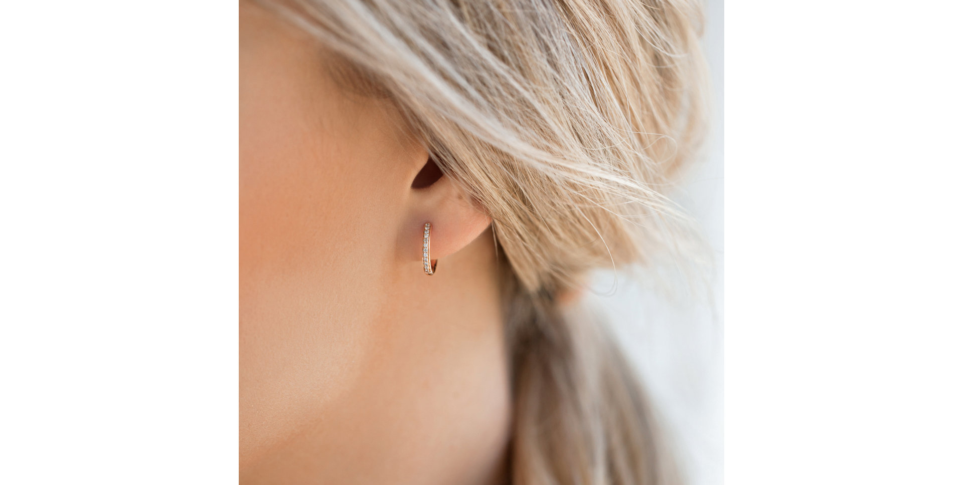 Earrings with black diamonds Moon Opium