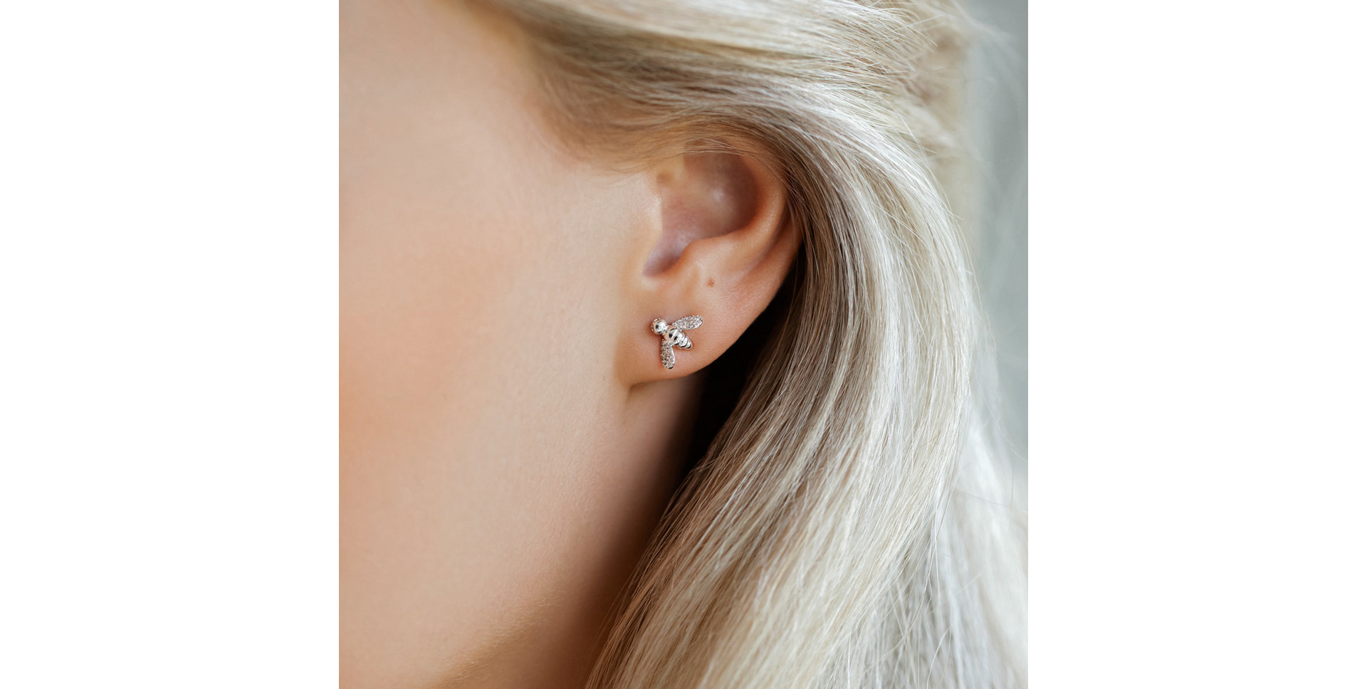 Diamond earrings Shiny Bee