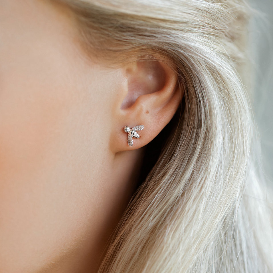 Diamond earrings Shiny Bee