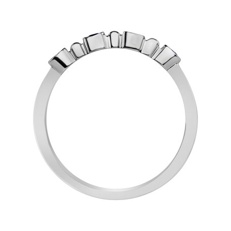 Diamond ring with Sapphire Simplicity