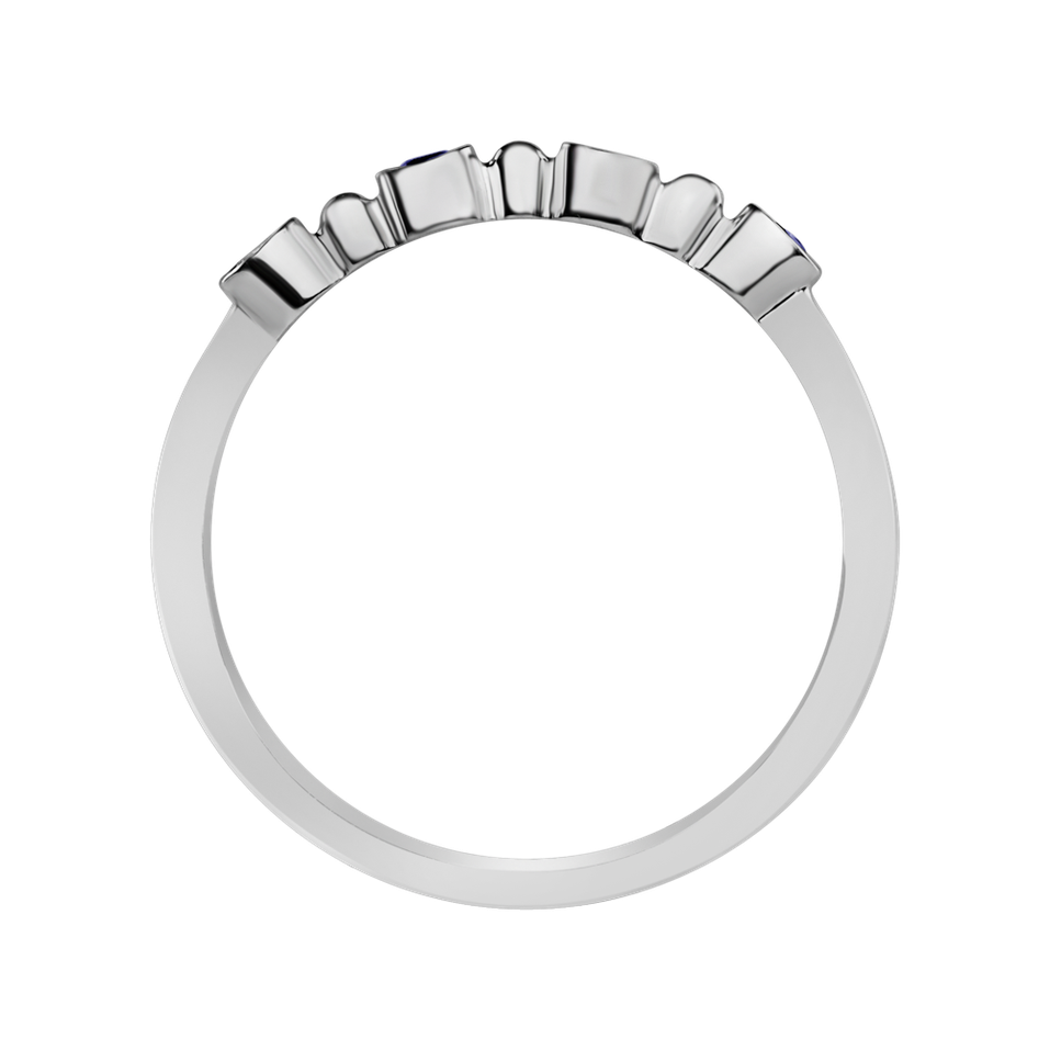 Diamond ring with Sapphire Simplicity