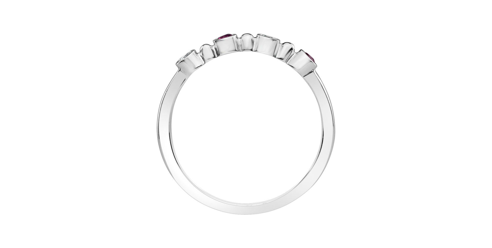 Diamond ring with Ruby Simplicity