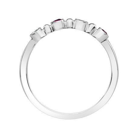 Diamond ring with Ruby Simplicity
