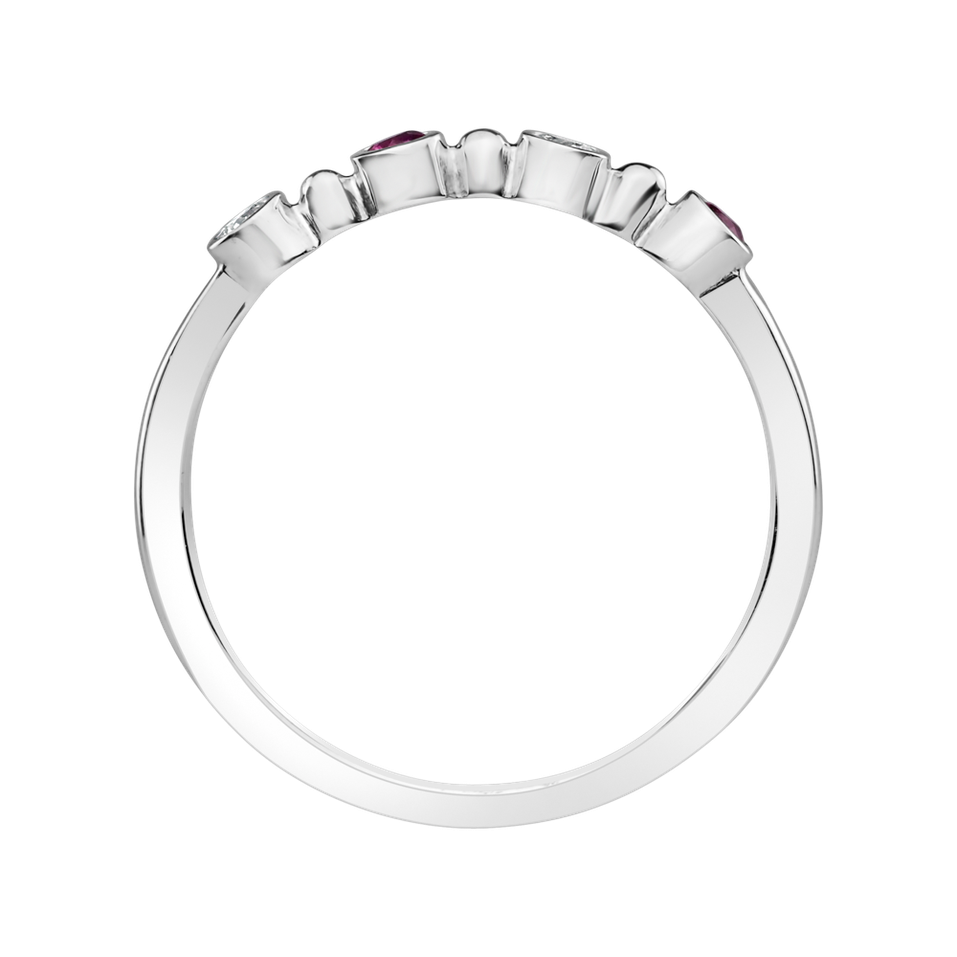 Diamond ring with Ruby Simplicity