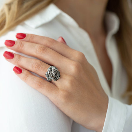 Ring with black diamonds Secret Witchery