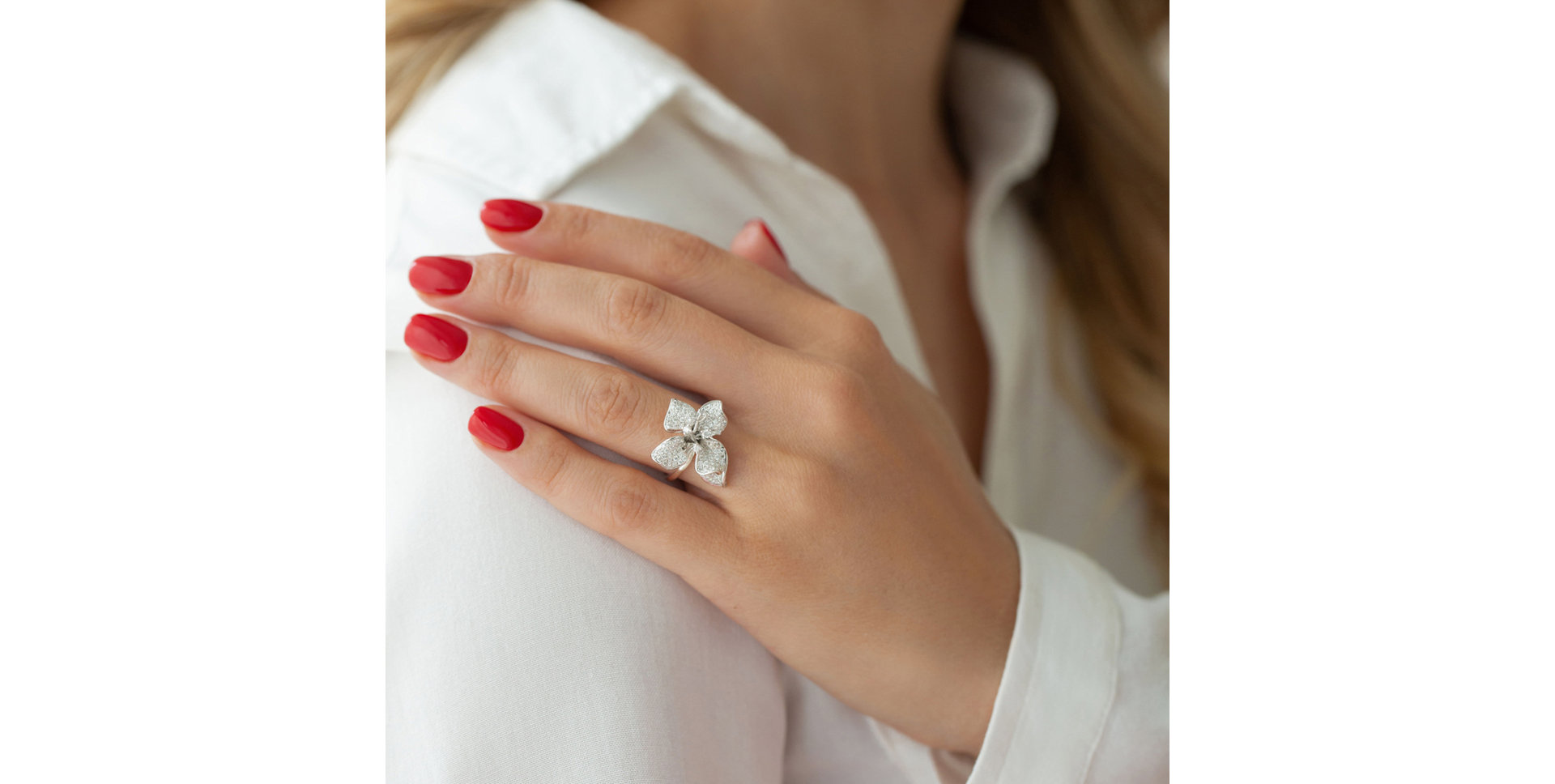 Diamond ring Orchid Wish