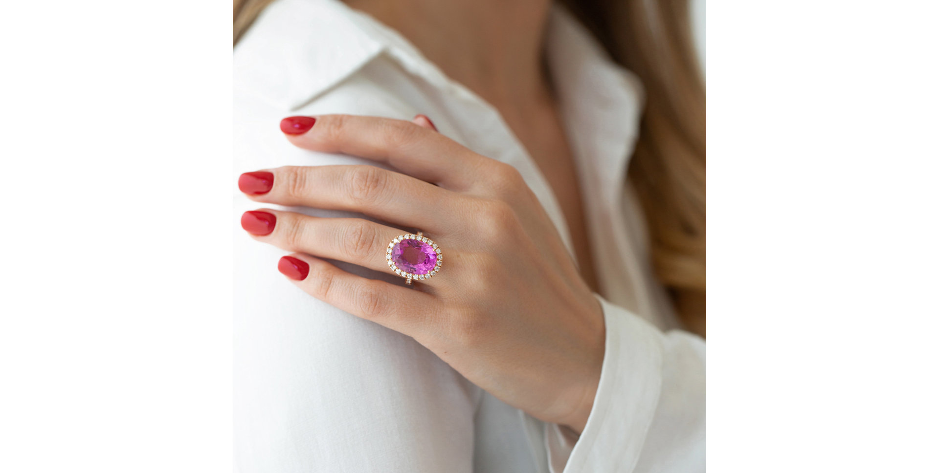 Diamond ring with Tourmalíne Alchemy Constellation