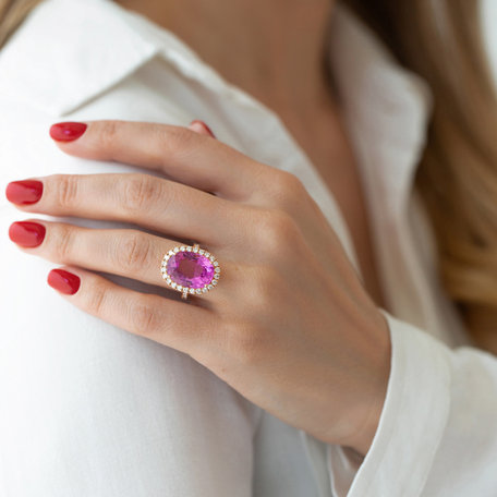 Diamond ring with Tourmalíne Alchemy Constellation