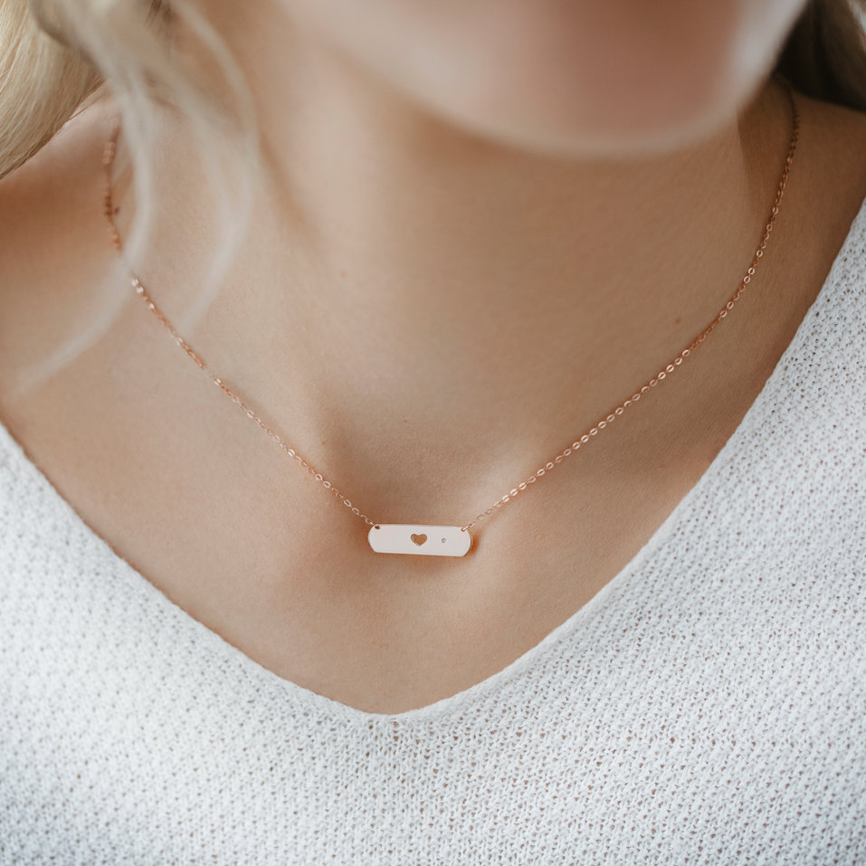 Diamond necklace Heart Love