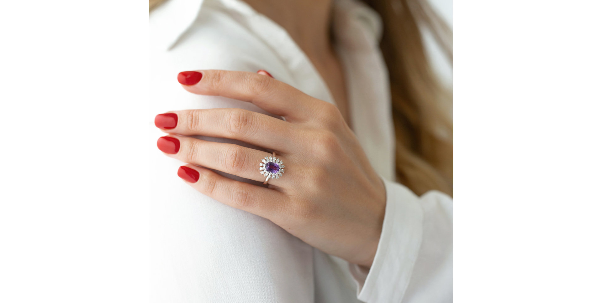 Diamond ring with Sapphire Classy Impulse