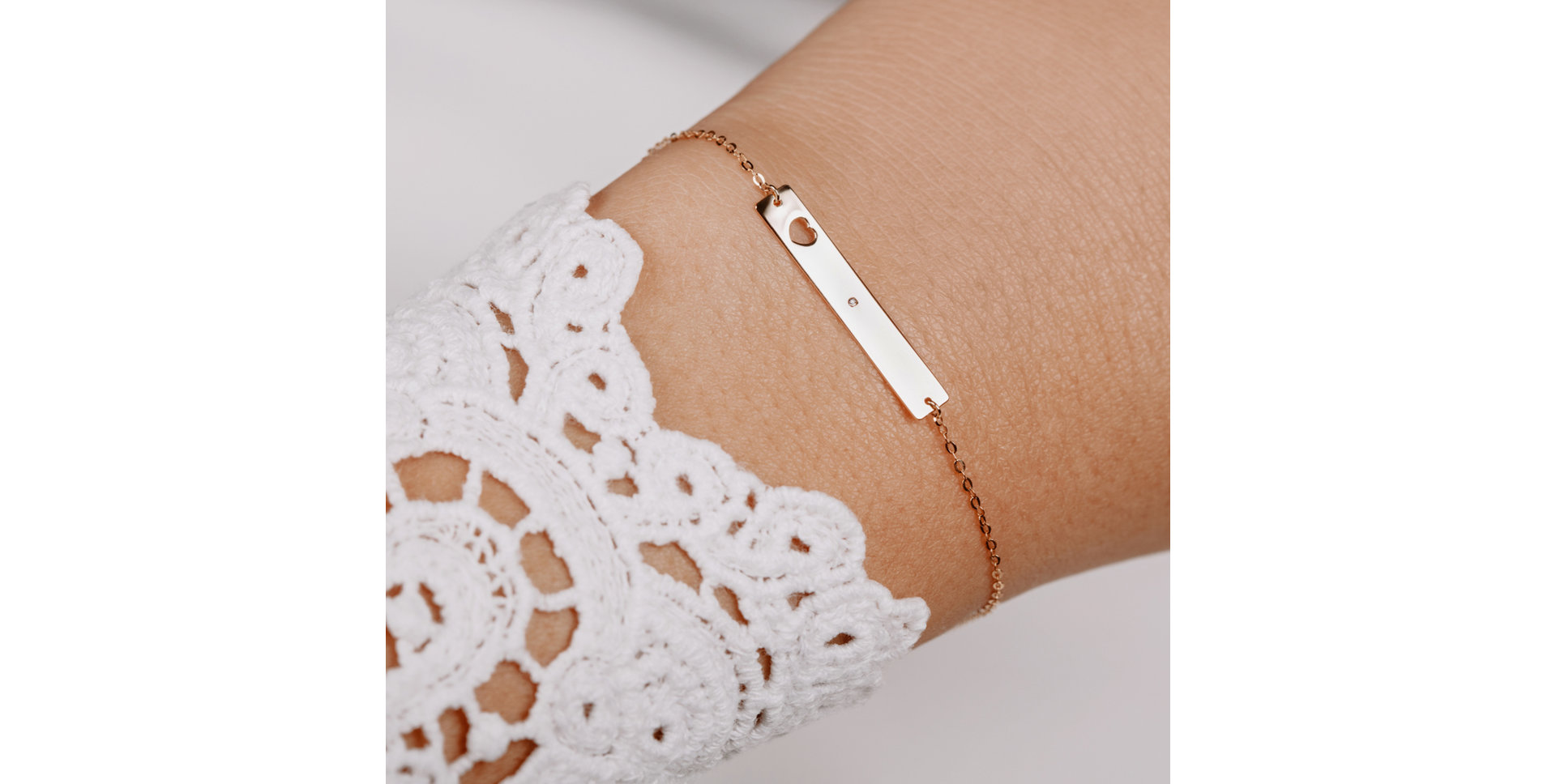 Diamond bracelet Message Love