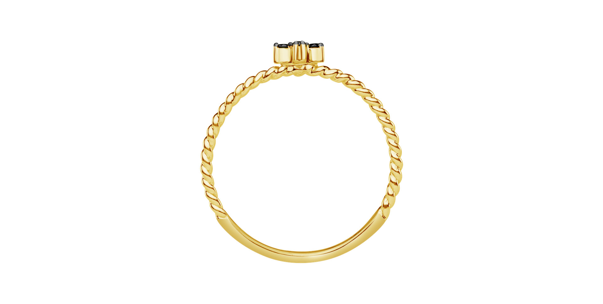 Ring with black diamonds Cross